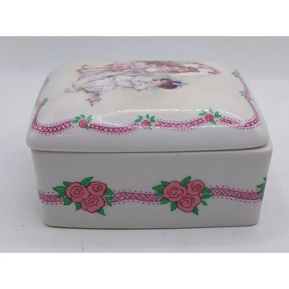 Vintage 1990 Playing Bridesmaid H1364 Maud Humphrey Bogart Trinket Box New Boxed